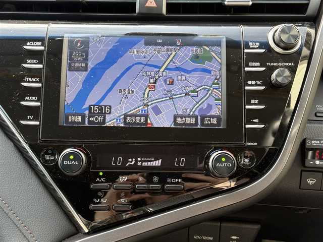 トヨタ カムリ G レザーパッケージ 愛知県 2017(平29)年 8.9万km プラチナホワイトパールマイカ ワンオーナー　フルモデリスタスポイラー　メーカーナビ　フルセグＴＶ　Ｂｌｕｅｔｏｏｔｈ　ＵＳＢ接続　バックカメラ　ビルトインＥＴＣ２．０　ドライブレコーダー　レーダークルーズ　ＬＫＡ　ＢＳＭ　シートヒータ