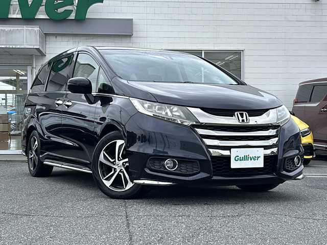 ホンダ オデッセイ アブソルート 三重県 2014(平26)年 10.3万km プレミアムヴィーナスブラックP ワンオーナー/クルーズコントロール/Gathersナビ（VXM-145VFEI）/Bluetooth/CD/DVD/FM/AM/片側パワースライドドア/バックカメラ/ETC/ハーフレザーシート/純正17インチアルミホイール/保証書/取扱説明書/スペアキー