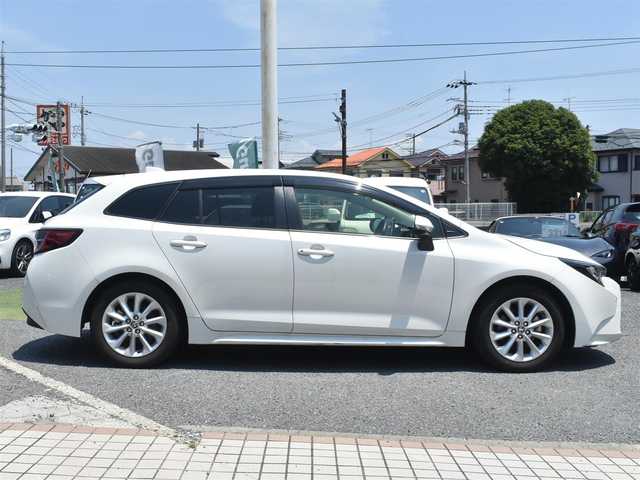 トヨタ カローラツーリング ハイブリッド S 神奈川県 2021(令3)年 1.8万km ホワイトパールクリスタルシャイン ワンオーナー/純正メモリナビ/フルセグテレビ/バックカメラ/アダプティブクルーズ/プッシュスタート/スマートキー/ETC2.0/LEDヘッドライト/スペアスマートキー/保証書/取説/ナビ説/記録(R.4.5.6)