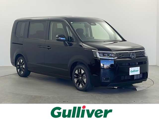 ホンダ ステップワゴン eHEV エアー EX 栃木県 2025(令7)年 0.1千km クリスタルブラックパール 登録済未使用車/・純正11.4インチナビHonda CONNECTナビ LXM-247VFLi/(BT/AM/FM/CD/DVD/フルセグ）/ホンダセンシング/・レーダークルーズコントロール/・車線逸脱警報/・ブラインドスポットモニター/・踏み間違い衝突軽減/・パーキングセンサー警報/・プリクラッシュブレーキ/・先行車発進お知らせ機能/電動リアゲート/両側パワースライドドア/コーナーセンサー/電動格納ミラー/オートヘッドライト/前席シートヒーター/ステアリングスイッチ/純正アルミホイール/プッシュスタート/スペアキー×１/保証書/取扱説明書