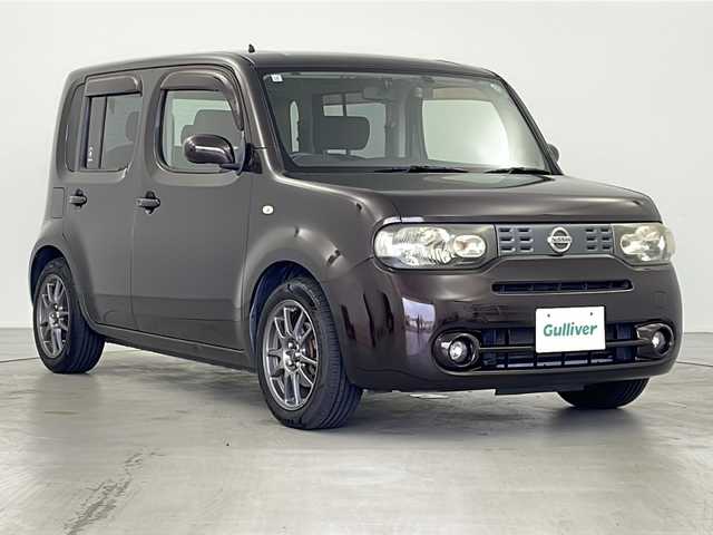日産 キューブ 15X Vセレクション 岐阜県 2011(平23)年 13.4万km ビターショコラ 純正ナビ（MC311D-W）/Bluetooth/フルセグTVCD/DVD/AM/FM/SD/AUX/USB/ハロゲンライト/フォグランプ/オートライト/ECOMODE/スマートキー/プッシュスタート/純正フロアマット/純正ドアバイザー