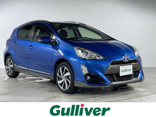 トヨタ アクア X－URBAN 福岡県 2015(平27)年 14.3万km コバルトブルーメタリック 禁煙車純正SDナビ(フルセグTV/DVD/CD/BT)バックモニターETC前方ドラレコスマートキープッシュスタートLEDヘッドライトフロントフォグ電格ミラー