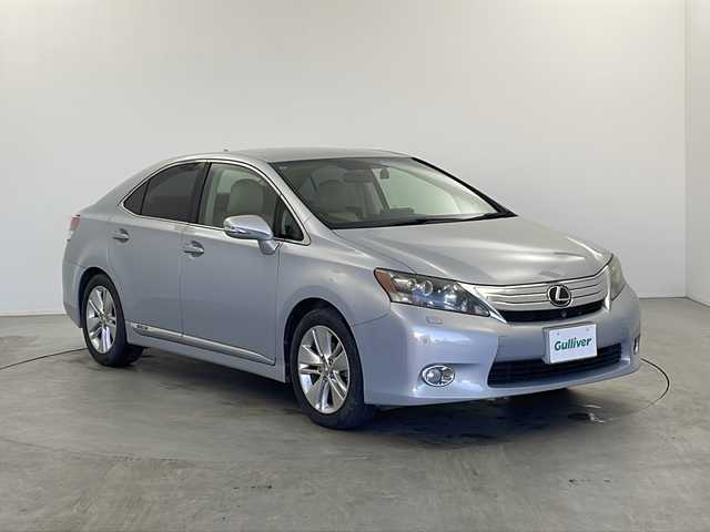 レクサス ＨＳ 250h 栃木県 2009(平21)年 12.1万km ムーンライトオパール 純正ナビ/（CD/DVD/ワンセグ/AM/FM）/横滑り防止/クルーズコントロール/クリアランスソナー/ビルトインETC/ドライブレコーダー/純正アルミホイール/純正フロアマット/電動格納ミラー/ステアリングスイッチ/プッシュスタート/スマートキー