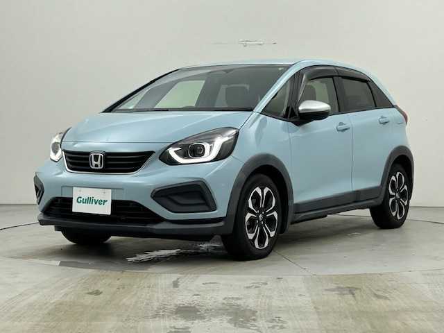 ホンダ フィット e:HEVクロスター 秋田県 2020(令2)年 3.1万km サーフブルー ４WD/純正ナビ/（AM/FM/CD/DVD/BT）/フルセグTV/バックカメラ/ホンダセンシング/衝突被害軽減システム/レーダークルーズコントロール/ビルトインETC/レーンキープアシスト/コーナーセンサー/スマートキー/スペアキー/プッシュスタート/オートライト/LEDヘッドライト/純正16インチアルミホイール/純正フロアマット