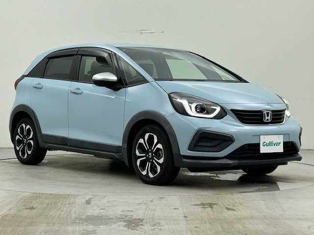 ホンダ フィット e:HEVクロスター 秋田県 2020(令2)年 3.1万km サーフブルー ４WD/純正ナビ/（AM/FM/CD/DVD/BT）/フルセグTV/バックカメラ/ホンダセンシング/衝突被害軽減システム/レーダークルーズコントロール/ビルトインETC/レーンキープアシスト/コーナーセンサー/スマートキー/スペアキー/プッシュスタート/オートライト/LEDヘッドライト/純正16インチアルミホイール/純正フロアマット