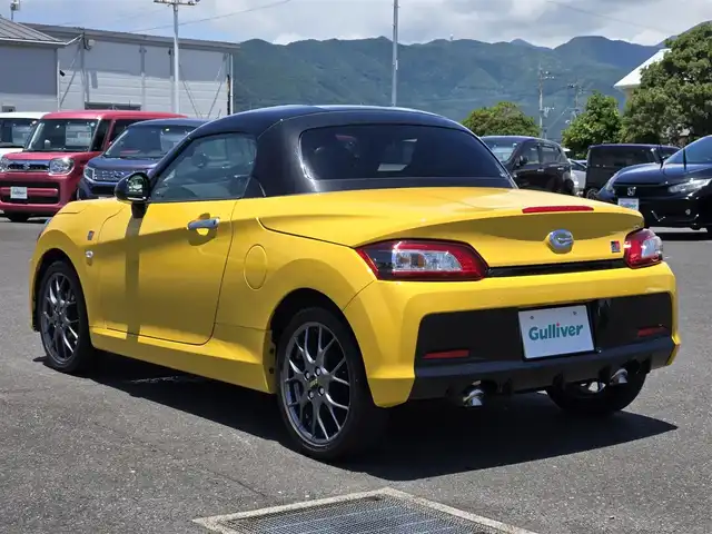 ダイハツ コペン GRスポーツ 鹿児島県 2021(令3)年 2.7万km ジョーヌイエロー ワンオーナー　/ターボ車　/ＥＴＣ　/ＧＲ専用ＢＢＳアルミホイール（１６インチ）　/社外ＳＤナビ（ＣＮ－ＲＥ０７ＷＤ）　/Ｂｌｕｅｔｏｏｔｈオーディオ　/ＧＲ専用ＦｕｎｃｔｉｏｎａｌＭＡＴＲＩＸグリル　/パドルシフト/ＭＴモード付きＡＴ/D+N席シートヒーター/GR専用RECAROシート/横滑り防止装置/LEDヘッドライト/アイドリングストップ/プッシュスタート/スマートキー