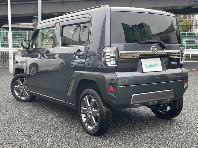 ダイハツ タフト G ダーククロムベンチャー 東京都 2023(令5)年 0.3万km クロムグレーメタリック 9インチスマホ連携ディスプレイオーディオ/【TV/Bluetooth/AppleCarplay/HDMI】/スマートアシスト/●衝突回避支援ブレーキ機能/●車線逸脱警報装置/●クリアランスソナー/●オートマチックハイビーム/●スマートパノラマパーキングアシスト/●路外逸脱警報装置/バックカメラ/全方位カメラ【フロント、サイドカメラ】/ETC/ガラスルーフ/D/N席シートヒーター/プッシュスタート/スマートキー×2/ステアリングスイッチ/横滑り防止装置/LEDオートライト