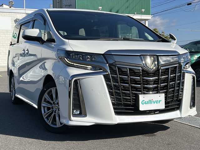 トヨタ アルファード S タイプゴールド 香川県 2021(令3)年 1.1万km 白 純正ナビ（フルセグTV/CD/DVD/BT)/バックカメラ/後後席モニター/両側パワースライドドア席モニター/3列シート/サンルーフ/電動リアゲート/パワーシート/コーナーセンサー/オートマチックハイビーム/ビルトインETC2.0