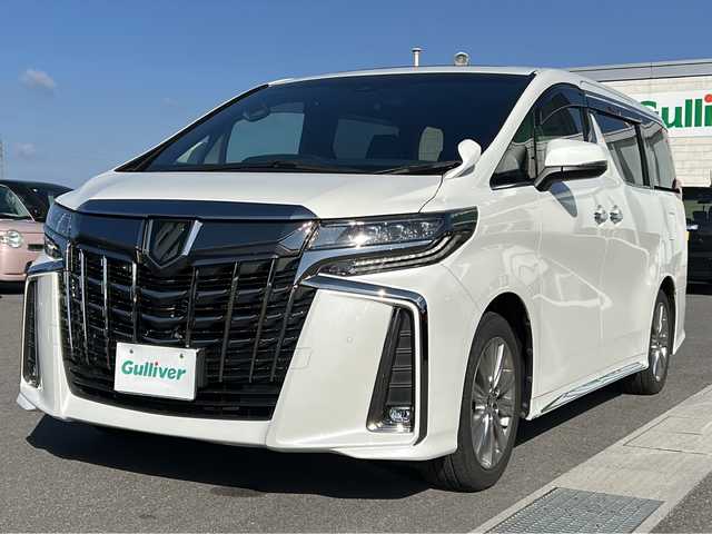 トヨタ アルファード S タイプゴールド 香川県 2021(令3)年 1.1万km 白 純正ナビ（フルセグTV/CD/DVD/BT)/バックカメラ/後後席モニター/両側パワースライドドア席モニター/3列シート/サンルーフ/電動リアゲート/パワーシート/コーナーセンサー/オートマチックハイビーム/ビルトインETC2.0