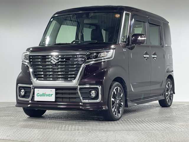 スズキ スペーシア 神奈川県 2021(令3)年 4.1万km ムーンライトバイオレットPM デュアルブレーキサポート/誤発進抑制機能(前後)/後退時ブレーキサポート/リアパーキングセンサー/車線逸脱警報機能/車線逸脱抑制機能/先行車発進お知らせ/標識認識機能/ヘッドアップディスプレイ/ふらつき警報/ハイビームアシスト/アダプティブクルーズコントロール/両側パワースライドドア/全方位モニター/純正８インチナビ(CN-RZ865)/CD/DVD/BT/DTV/USB/SD/ステアリングオーディオスイッチ/ハーフレザーシート/運転席シートヒーター/前後ドラレコ/純正15inアルミホイール/純正フロアマット/LEDヘッドライト/LEDフォグランプ/アイドリングストップ