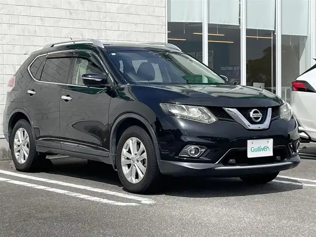 日産 エクストレイル 20X エマージェンシーブレーキ 宮崎県 2014(平26)年 11.9万km ダイヤモンドブラック ワンオーナー車/純正ナビ【QY73-91ND】/・フルセグTV・Bluetooth・DVD・CD/クルーズコントロール/全方位カメラ/衝突軽減ブレーキ/LEDヘッドライト/オートライト/コーナーセンサー/ドライブレコーダー【前方ユピテル製】/前席シートヒーター/純正フロアマット/純正17インチアルミホイール/ルーフレール/スペアキー有り