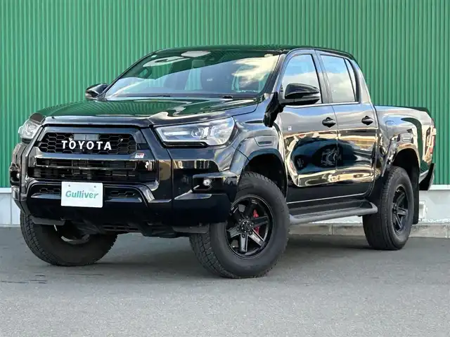 トヨタ ハイラックス Z GRスポーツ 宮城県 2022(令4)年 3.3万km アティチュードブラックマイカ プリクラッシュセーフティ/レーンディパーチャーアラート/ロードサインアシスト/先行車発進告知機能/クリアランスソナー/バックソナー/リアデフロック/アクティブトラクションコントロール/ダウンヒルアシストコントロール制御/オートLSD/8インチディスプレイオーディオ/・ナビ機能付/・Bluetooth/パノラミックビューモニター/ETC/ハーフレザーシート/革巻きステアリング/レーダークルーズコントロール/ステアリングスイッチ/パドルシフト/MTモード付AT/LEDヘッドランプ/フォグランプ/オートライト/スマートキー＆プッシュスタート/電動格納ミラー/純正フロアマット/W/サイド/カーテンエアバッグ