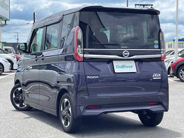 日産 ルークス HWS X プロパイロットED 長崎県 2021(令3)年 4.8万km アメジストパープル 純正メモリーナビ/CD/DVD/BT/フルセグTV/アラウンドビューモニター/エマージェンシーブレーキ/プロパイロット/両側パワースライドドア/ナビ連動ドライブレコーダー/コーナーセンサー前後/LEDヘッドライト/ETC/スマートキー×2