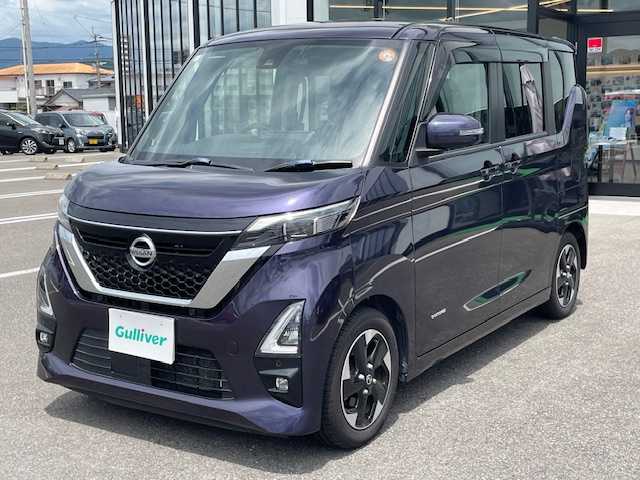 日産 ルークス HWS X プロパイロットED 長崎県 2021(令3)年 4.8万km アメジストパープル 純正メモリーナビ/CD/DVD/BT/フルセグTV/アラウンドビューモニター/エマージェンシーブレーキ/プロパイロット/両側パワースライドドア/ナビ連動ドライブレコーダー/コーナーセンサー前後/LEDヘッドライト/ETC/スマートキー×2