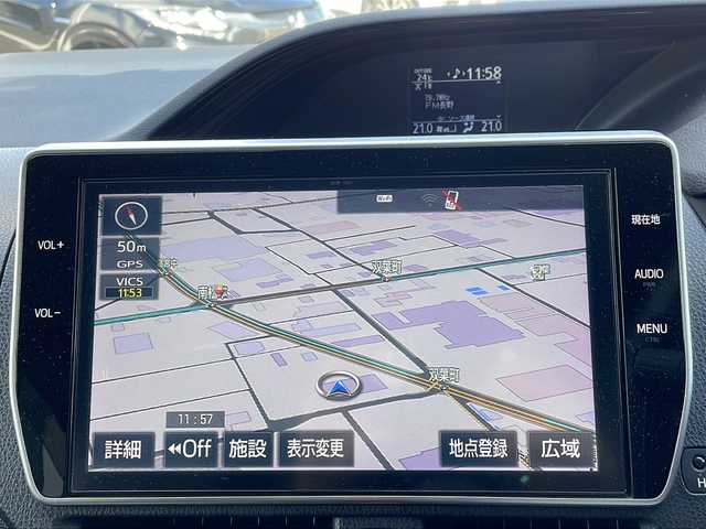 トヨタ ノア Si ダブルバイビー 長野県 2016(平28)年 12.1万km ホワイトパールクリスタルシャイン 車高調/純正10インチナビ/（NSZN-Z66T）/BluetoothAudio/ステアリングスイッチ/フルセグTV/バックカメラ/社外18インチアルミホイール/両側パワースライドドア/オートマチックハイビーム/クルーズコントロール/ハーフレザーシート/純正ビルトインETC/アイドリングストップ/衝突軽減ブレーキ/LEDヘッドライト/ウインカーミラー/スマートキー/オートライト