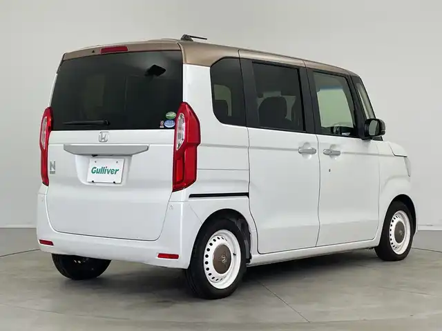 ホンダ Ｎ ＢＯＸ G･EX Hセンシング カッパーブラウンスタイル 新潟県 2019(令1)年 5.3万km パールⅡ ディーラー純正ナビ/　CD DVD BT フルセグTV/バックカメラ/両側パワースライドドア/衝突被害軽減装置/レーンキープアシスト/レーダークルーズコントロール/LEDヘッドライト/オートライト/ロールサンシェード/ISOFIX/ビルトインETC/横滑り防止装置/ステアリングスイッチ/プッシュスタート/スマートキー/充電ポート×２