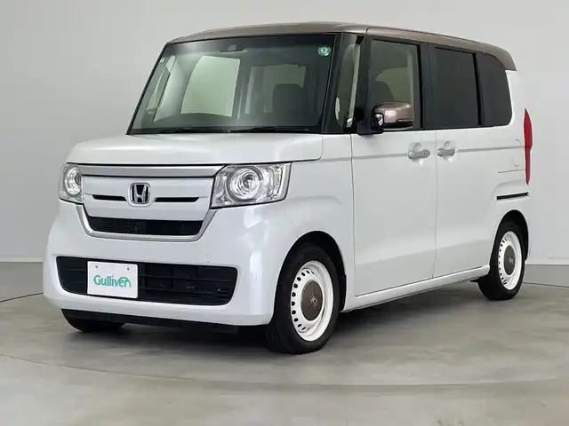 ホンダ Ｎ ＢＯＸ G･EX Hセンシング カッパーブラウンスタイル 新潟県 2019(令1)年 5.3万km パールⅡ ディーラー純正ナビ/　CD DVD BT フルセグTV/バックカメラ/両側パワースライドドア/衝突被害軽減装置/レーンキープアシスト/レーダークルーズコントロール/LEDヘッドライト/オートライト/ロールサンシェード/ISOFIX/ビルトインETC/横滑り防止装置/ステアリングスイッチ/プッシュスタート/スマートキー/充電ポート×２