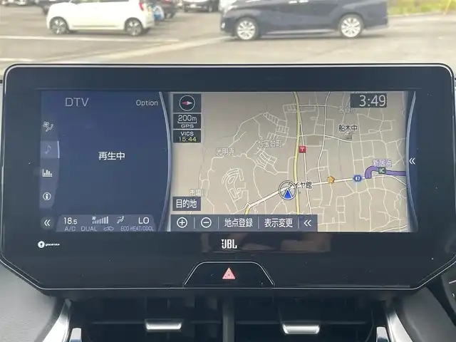 トヨタ ハリアー Z 愛媛県 2022(令4)年 3.8万km ホワイトパールクリスタルシャイン 純正12.3型ナビ　/AM/FM/BT/フルセグTV/全周囲カメラ　/JBLサウンド　/調光パノラマルーフ　/デジタルインナーミラー　/トヨタセーフティセンス　/レーダークルーズコントロール　/ブラインドスポットモニター/ＬＥＤヘッドライト　/電動リアゲート　/クリアランスソナー/電動パーキングブレーキ/電格ミラー/現状サマー(純正AW)(225/55/R19)
