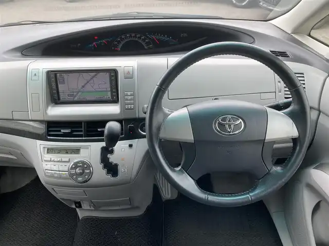 トヨタ エスティマ アエラス 長野県 2006(平18)年 9.4万km ホワイトパールクリスタルシャイン 純正HDDナビ/(AM/FM/CD/DVD/HDD/SD/AUX)/バックカメラ/ETC/後席用モニター/片方パワースライドドア/ドアバイザー/電格ミラー/ウインカーミラー/3列シート/取扱説明書