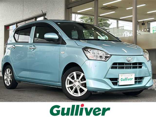 ダイハツ ミラ イース G SAⅢ 岐阜県 2017(平29)年 11.9万km スカイブルーメタリック /社外7インチSDナビ/(iPod/USB/SD/CD/DVD/フルセグTV/FM/AM/BT)//スマートアシストIII/(・衝突警報機能)/(・衝突回避支援ブレーキ機能)/(・車線逸脱警報機能)/(・誤発進抑制制御機能)/(・先行者発進お知らせ機能)/(・オートハイビーム)//コーナーセンサー//純正14インチアルミホイール//純正ドアバイザー//純正フロアマット//純正LEDヘッドライト//前席シートヒーター//スペアキー×１