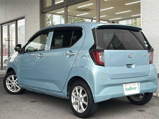 ダイハツ ミラ イース G SAⅢ 岐阜県 2017(平29)年 11.9万km スカイブルーメタリック /社外7インチSDナビ/(iPod/USB/SD/CD/DVD/フルセグTV/FM/AM/BT)//スマートアシストIII/(・衝突警報機能)/(・衝突回避支援ブレーキ機能)/(・車線逸脱警報機能)/(・誤発進抑制制御機能)/(・先行者発進お知らせ機能)/(・オートハイビーム)//コーナーセンサー//純正14インチアルミホイール//純正ドアバイザー//純正フロアマット//純正LEDヘッドライト//前席シートヒーター//スペアキー×１