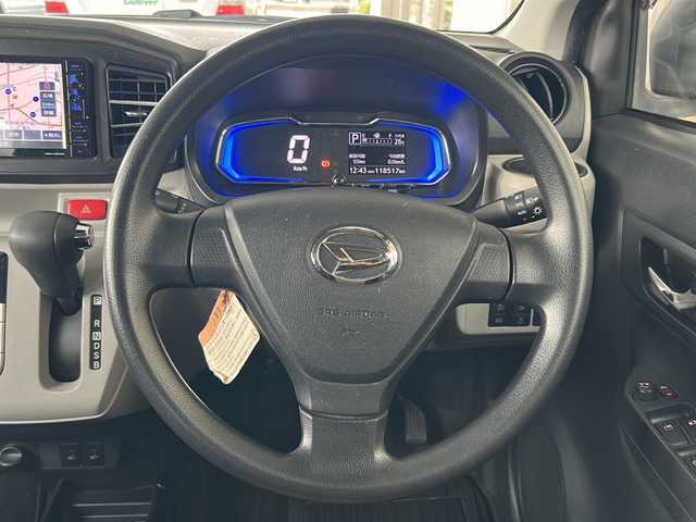 ダイハツ ミラ イース G SAⅢ 岐阜県 2017(平29)年 11.9万km スカイブルーメタリック /社外7インチSDナビ/(iPod/USB/SD/CD/DVD/フルセグTV/FM/AM/BT)//スマートアシストIII/(・衝突警報機能)/(・衝突回避支援ブレーキ機能)/(・車線逸脱警報機能)/(・誤発進抑制制御機能)/(・先行者発進お知らせ機能)/(・オートハイビーム)//コーナーセンサー//純正14インチアルミホイール//純正ドアバイザー//純正フロアマット//純正LEDヘッドライト//前席シートヒーター//スペアキー×１