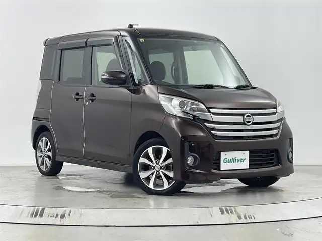 日産 デイズ ルークス ハイウェイスターターボ 埼玉県 2014(平26)年 5万km モカブラウンP 両側パワースライドドア/純正メモリナビ(型式：MC314D-W)/全方位モニター/ドライブレコーダー/ETC/HIDヘッドライト/純正フロアマット/プッシュスタート/スマートキー/スペアキー1本