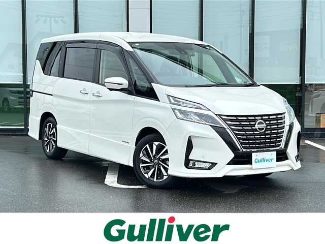 日産 セレナ ハイウェイスター 岐阜県 2020(令2)年 1.9万km ブリリアントホワイトパール 登録時走行距離：18753km/アルパイン１１インチナビ/アラウンドビューモニター/フルセグテレビ・CD・DVD・Bluetooth・USB・HDMI/プロパイロット/セーフティーパックB/・SRSカーテンエアバッグシステム/・サイドエアバッグシステム（前席）/・インテリジェントルームミラー/・電動パーキングブレーキ/・オートブレーキホールド/・プロパイロット/・ステアリングスイッチ/・踏み間違い衝突防止アシスト/・インテリジェント パーキングアシスト/・インテリジェント アラウンドビューモニター/・インテリジェント DA(ふらつき警報/・フロント&バックソナー/・ヒーター付ドアミラー/コーナーセンサー前後/LEDヘッドライト/オートライト/ウィンカーミラー/ドライブレコーダー前後/横滑り防止装置/盗難防止装置/レーンキープアシスト/両側パワースライドドア/BSW（後側方車両検知警報システム）/LDW（車線逸脱警報）/レーダークルーズコントロール/布系シート/3列シート/フルフラットシート/純正フロアマット/純正16アルミホイール/プッシュスタート/スマートキー/アイドリングストップ