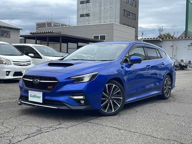 スバル レヴォーグ 1．8STIスポーツ EX 福井県 2021(令3)年 5.1万km WRブルーパール ワンオーナー /ターボ/4WD/メーカー純正ナビゲーション/（Bluetooth）/フルセグテレビ /サイドカメラ/バックカメラ/アイサイト/アダプティブクルーズコントロール/レーンキープアシスト/LEDヘッドライト/LEDフォグランプ/パワーバックドア/レザーシート/パワーシート /（メモリ付き）/パドルシフト/USBポート/ETC/シートヒーター /クリアランスソナー /オートリトラミラー /プッシュスタート/バックカメラ/保証書/取扱説明書