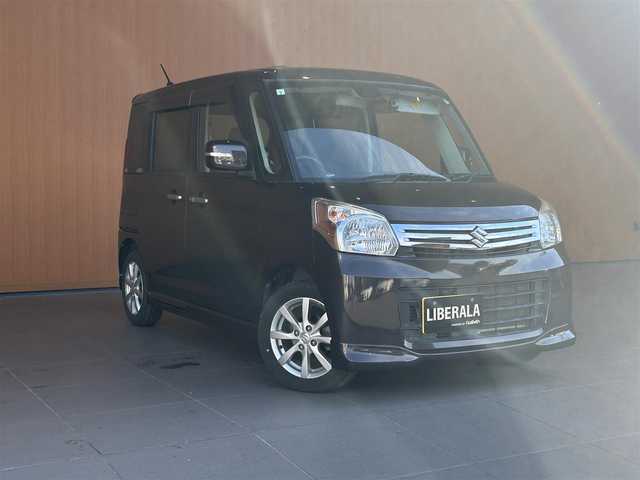 スズキ スペーシア X リミテッド 山口県 2015(平27)年 5.2万km アーバンブラウンパールメタリック ワンオーナー/社外メモリナビ/バックカメラ/フルセグTV/Bluetooth/両側パワースライドドア/衝突被害軽減ブレーキ/前席シートヒーター/ステアリングスイッチ/ウインカーミラー/フロアマット/前後ドライブレコーダー/スマートキー/保証書/取扱説明書