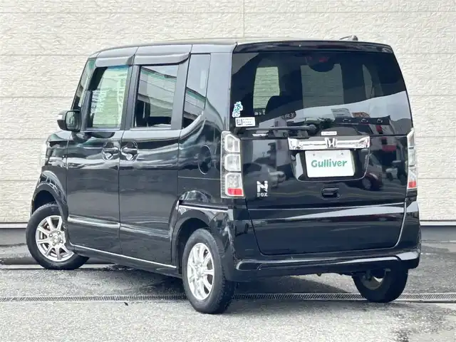 ホンダ Ｎ ＢＯＸ G SSパッケージ 兵庫県 2014(平26)年 8.1万km スマートブラック 純正ナビ(VXM-145VSi)/(CD/DVD/BT/SD)/ワンセグTV/ETC/バックカメラ/両側パワースライドドア/前方ドライブレコーダー/前席シートヒーター/ステアリングリモコン/スマートキー/スペアキー/電動格納ミラー/社外アルミ１３インチ/純正フロアマット/純正ドアバイザー