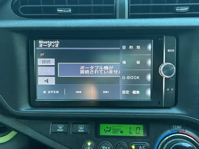 トヨタ アクア S 千葉県 2014(平26)年 4万km シトラスオレンジマイカメタリック 純正7インチナビ/(BT/フルセグTV/CD/DVD/AM/FM）/バックカメラ/ETC/アイドリングストップ/LEDヘッドライト/フォグランプ/オートライト/ウィンカーミラー/電動格納ミラー/シートリフター/プッシュスタート/スマートキー/フロアマット/ドアバイザー/スペアキー/取扱説明書/保証書