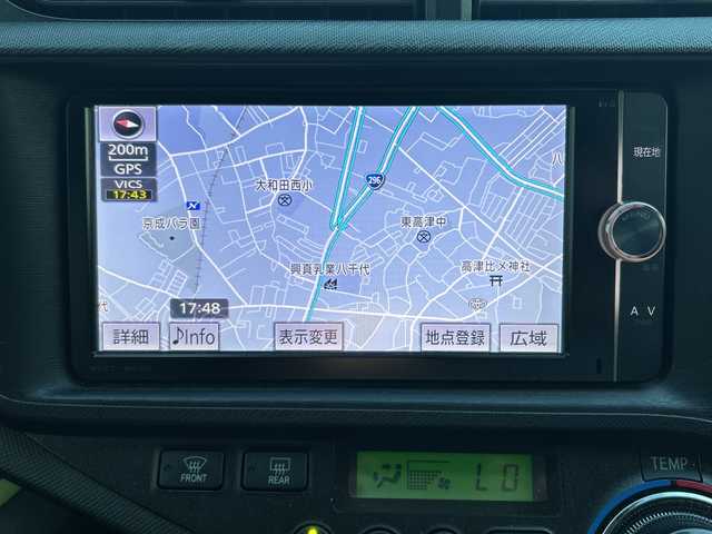 トヨタ アクア S 山形県 2014(平26)年 4万km シトラスオレンジマイカメタリック 純正7インチナビ/(BT/フルセグTV/CD/DVD/AM/FM）/バックカメラ/ETC/アイドリングストップ/LEDヘッドライト/フォグランプ/オートライト/ウィンカーミラー/電動格納ミラー/シートリフター/プッシュスタート/スマートキー/フロアマット/ドアバイザー/スペアキー/取扱説明書/保証書