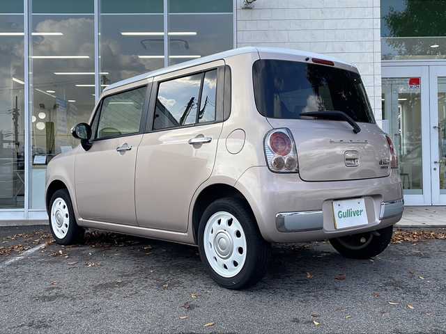 スズキ ラパン ショコラ X 鳥取県 2013(平25)年 5.6万km シャンパンピンクパール/メタリックホワイト ホワイトルーフ/専用インテリア/・合皮シート/本革巻ステアリング/KENWOOD彩速ナビ【MDV-Z701】/・フルセグ/Bluetooth/CD/DVD/バックカメラ/スマートキー/プッシュスタート/ETC/前後ドライブレコーダー/ABS/セキュリティアラーム/オートライト/キセノンヘッドライト/Wエアバック