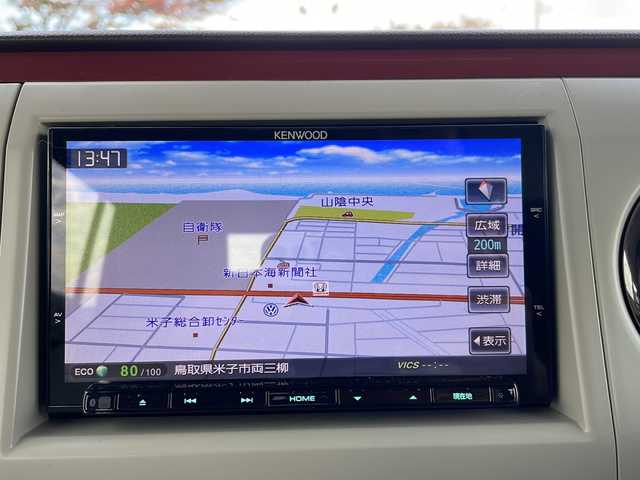 スズキ ラパン ショコラ X 鳥取県 2013(平25)年 5.6万km シャンパンピンクパール/メタリックホワイト ホワイトルーフ/専用インテリア/・合皮シート/本革巻ステアリング/KENWOOD彩速ナビ【MDV-Z701】/・フルセグ/Bluetooth/CD/DVD/バックカメラ/スマートキー/プッシュスタート/ETC/前後ドライブレコーダー/ABS/セキュリティアラーム/オートライト/キセノンヘッドライト/Wエアバック