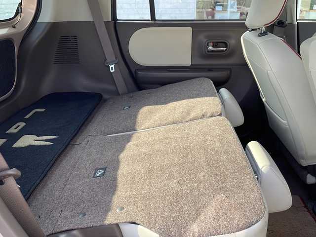 スズキ ラパン ショコラ X 鳥取県 2013(平25)年 5.6万km シャンパンピンクパール/メタリックホワイト ホワイトルーフ/専用インテリア/・合皮シート/本革巻ステアリング/KENWOOD彩速ナビ【MDV-Z701】/・フルセグ/Bluetooth/CD/DVD/バックカメラ/スマートキー/プッシュスタート/ETC/前後ドライブレコーダー/ABS/セキュリティアラーム/オートライト/キセノンヘッドライト/Wエアバック