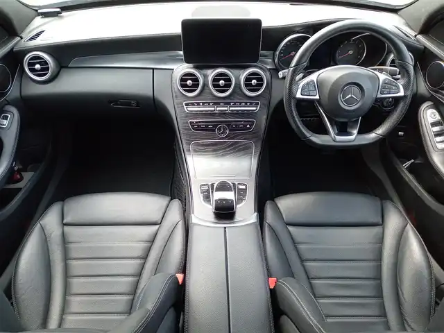 メルセデス・ベンツ Ｃ２００ アバンギャルド AMGライン 福井県 2014(平26)年 4.9万km ポーラホワイト ワンオーナー車/純正18インチAW/本革シート/前席パワーシート/電動トランクリッド/パドルシフト/前後コーナーセンサー/クルーズコントロール/LEDヘッドライト/Rフォグ/バックカメラ/純正HDDナビ/フルセグテレビ/横滑り防止装置/盗難防止装置/アイドリングストップ/純正フロアマット/スマートキー