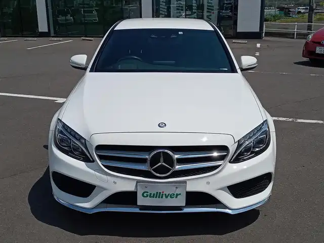 メルセデス・ベンツ Ｃ２００ アバンギャルド AMGライン 福井県 2014(平26)年 4.9万km ポーラホワイト ワンオーナー車/純正18インチAW/本革シート/前席パワーシート/電動トランクリッド/パドルシフト/前後コーナーセンサー/クルーズコントロール/LEDヘッドライト/Rフォグ/バックカメラ/純正HDDナビ/フルセグテレビ/横滑り防止装置/盗難防止装置/アイドリングストップ/純正フロアマット/スマートキー