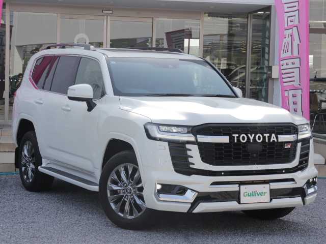 トヨタ ランドクルーザー AX 千葉県 2023(令5)年 0.1万km未満 ホワイトパールクリスタルシャイン ＧＲグリル/ＺＸルック/サンルーフ/純正１２．３型ナビ/AM/FM/Bluetooth/USB/Miracast/全方位カメラ/ブラインドスポットモニター(BSM)/レーダークルーズコントロール/衝突軽減ブレーキ/ＬＥＤヘッドライト/オートハイビーム/オートライト/AC100V電源/取扱説明書　/保証書