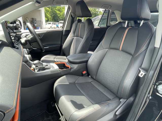 トヨタ ＲＡＶ４ ハイブリッド アドベンチャー 青森県 2024(令6)年 0.7万km アティチュードブラックマイカ 純正ディスプレイオーディオ/TV/BT/前後ドライブレコーダー/ETC2.0/バックカメラ/パノラミックビューモニター/クルーズコントロール（追従有）/ハイビームアシスト/オートライト/パワーリヤゲート/ステアリングヒーター/前席エアシート/レザーシート/トヨタセーフティセンス/D席シートメモリ/純正フロアマット