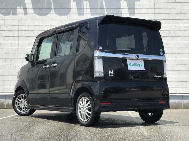 ホンダ Ｎ ＢＯＸ カスタム G Lパッケージ 富山県 2013(平25)年 5.4万km クリスタルブラックパール 純正AWサマータイヤ車載/片側パワースライドドア/プッシュスタート/スマートキー/ETC/オートライト/横滑り防止装置/ベンチシート/チップアップシート/ウインカーミラー/フォグランプ