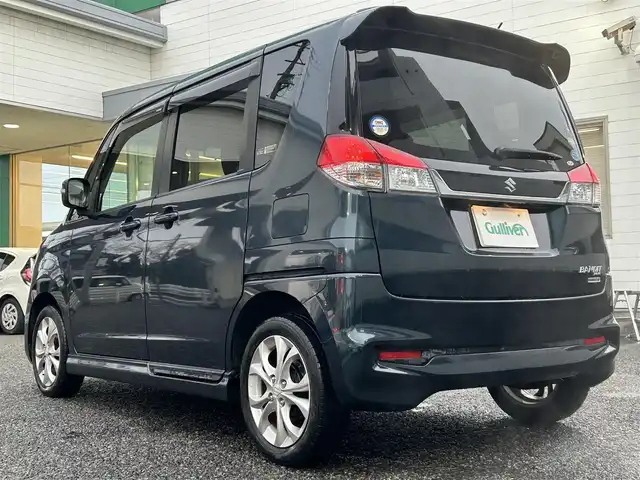 スズキ ソリオ バンディット DJE 愛知県 2015(平27)年 6.3万km コメットグリーン ワンオーナー/社外ナビ（AM/FM/CD/DVD/BT/フルセグTV）/両側パワスラ/バックカメラ/クルーズコントロール/ビルドインETC/純正アルミホイール/スマートキー/スペアキー×1/ステアリングスイッチ/電動格納ドアミラー/ドアバイザー