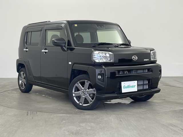 ダイハツ タフト G ターボ 兵庫県 2020(令2)年 1.9万km ブラックマイカメタリック ・社外8インチナビ（フルセグ・BT・CD・DVD・USB）/・スマートアシストIII/・衝突警報機能 (対車両・対歩行者)/・衝突回避支援ブレーキ機能 (対車両・対歩行者)/・車線逸脱警報機能/・誤発進抑制制御機能 (前方・後方)/・先行車発進お知らせ機能/・オートハイビーム/・レーダークルーズコントロール/・ガラスルーフ/・純正前後ドライブレコーダー/・シートヒーター/・バックカメラ/・ETC/・電動パーキングブレーキ/・ブレーキホールド/・ステアリングスイッチ/・アイドリングストップ/・LEDオートライト/・純正15インチアルミホイール/・純正フロアマット/・スマートキー/・スペアキー/・プッシュスタート