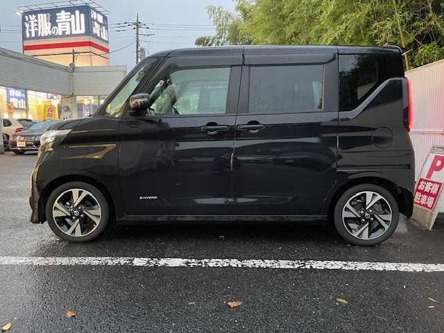 日産 ルークス ハイウェイスター Gターボ 茨城県 2021(令3)年 1.4万km ブラックパール ワンオーナー/インテリジェントエマージェーシーブレーキ/純正ナビ【AM/FM/CD/DVD/フルセグ】/片側パワースライドドア/全周囲モニター/ETC/ドライブレコーダー/横滑り防止装置/盗難防止装置/コーナーセンサー/ターボ/車線逸脱防止支援システム/LEDライト/保証書/取扱説明書/スペアキー×1