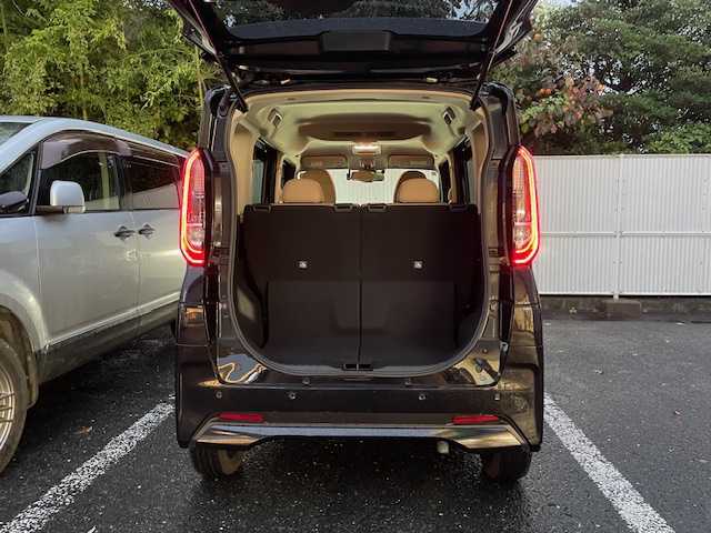 日産 ルークス ハイウェイスター Gターボ 茨城県 2021(令3)年 1.4万km ブラックパール ワンオーナー/インテリジェントエマージェーシーブレーキ/純正ナビ【AM/FM/CD/DVD/フルセグ】/片側パワースライドドア/全周囲モニター/ETC/ドライブレコーダー/横滑り防止装置/盗難防止装置/コーナーセンサー/ターボ/車線逸脱防止支援システム/LEDライト/保証書/取扱説明書/スペアキー×1