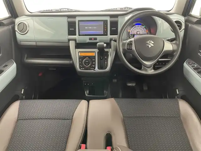 スズキ ハスラー タフワイルド 愛知県 2019(令1)年 2.8万km ブリスクブルーメタリック/ブラック 2トーン 純正ナビ　全方位カメラ　禁煙　フルセグＴＶ　ハーフレザー　シートヒーター　デュアルカメラブレーキ　衝突軽減　車線逸脱　純正ドラレコ　ＨＩＤオートライト　ＥＴＣ　純正フロアマット　フォグランプ　バイザー