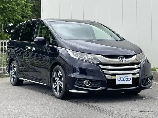 ホンダ オデッセイ アブソルート 福島県 2015(平27)年 12.1万km プレミアムヴィーナスブラックP (株)IDOMが運営する【じしゃロン福島店】の自社ローン専用車両になります。こちらは現金またはオートローンご利用時の価格です。自社ローンご希望の方は別途その旨お申付け下さい/純正ナビ/フルセグテレビ/バックカメラ/ホンダセンシング/レーダークルーズコントロール/レーンキープアシスタント/純正１１インチフリップダウンモニター/ビルトインＥＴＣ/革巻ステアリング/パドルシフト/両側パワースライドドア
