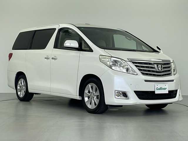トヨタ アルファード 240X 岐阜県 2014(平26)年 5.9万km ホワイトパールクリスタルシャイン サンルーフ/ALPINE9インチナビ/　(AM/FM/CD/DVD/Bluetooth/フルセグTV)/両側パワースライドドア/ドライブレコーダー/GPSレーダー/ETC/コーナーセンサー/HIDヘッドライト/純正アルミホイール/純正フロアマット/スマートキー/スペアキー/取説、保証書