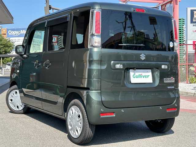 スズキ スペーシア HYBRID G 香川県 2022(令4)年 0.9万km クールカーキPM 社外SDナビ/【フルセグ/CD/DVD/Bluetooth】/バックカメラ/アイドリングストップ/セーフティサポート/レーンキープアシスト/社外前後ドライブレコーダー/フロアマット/ヘッドライトレベライザー