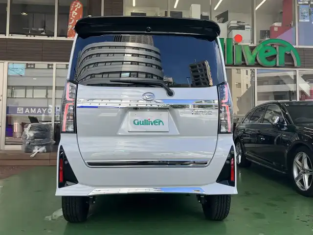 ダイハツ タント カスタム RS 神奈川県 2023(令5)年 4.6万km ブラックマイカメタリック/シャイニングホワイトパール ターボ/スマートアシスト/・衝突回避支援ブレーキ/・衝突警報機能/・ブレーキ制御付誤発進抑制機能/・車線逸脱警報機能/・車線逸脱抑制制御機能/・路側逸脱警報機能/・ふらつき機能/・先行車発進お知らせ機能/・標識認識機能/・アダプティブドライビングビーム/・コーナーセンサー/パノラマモニター/両側パワースライドドア/純正メモリーナビ/・フルセグTV/・CD/DVD再生/・BT接続/ETC/電動パーキング/・オートブレーキホールド/ハーフレザーシート/・前席シートヒーター/・後席用シートバックテーブル/レザーステアリング/・ステアリモコン/後席ロールアップサンシェード/ISOFIX/アイドリングストップ/プッシュスタート/スマートキー×2個/社外17インチアルミホイール/LEDヘッドライト/LEDフォグランプ/純正ドアバイザー/純正フロアマット/車両保証書/車両取説/ナビ取説/純正アルミホイール/スタッドレス付き車載